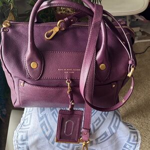 Marc by Marc Jacobs Plum Satchel with Gold Accents